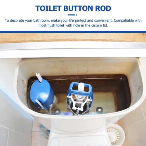Toilet Tank Push Button Silver Plastic 1 Pack 2
