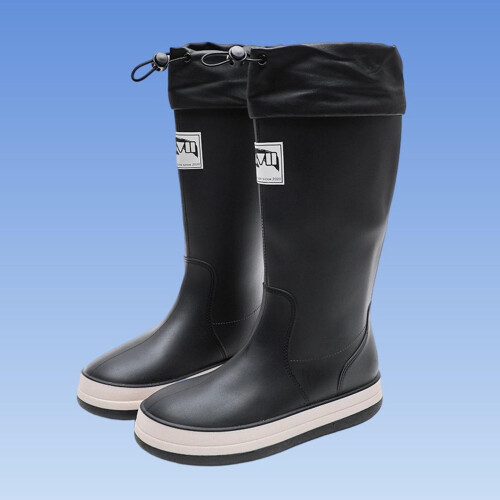 Women's High Top Rain Boots Waterproof PVC Upper Size 5.5 US 1