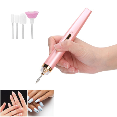 USB Electric Nail Drill Sander Set with Light 5-in-1 1