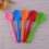 Cuillère à soupe en silicone à long manche orange 6