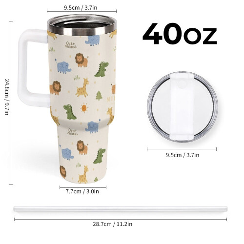 Giraffe Tumbler Isolert Rustfritt Stål 40oz 1