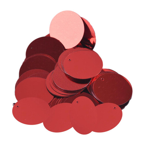 Red flat round loose sequins 5x85x20mm 5 pcs 2