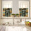 Coffee Curtains Valance Set Vintage Poster Design 3 Piece 3
