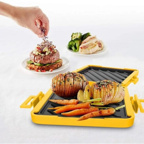 Microwave Toastie Sandwich Maker Red with Adjustable 2