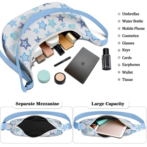 Τσάντα Χιαστί Starfish Crescent σε Casual Στυλ Hobo 2
