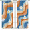 Hippie Curtains Abstract Flower Daisy Spiral Blue Orange 8