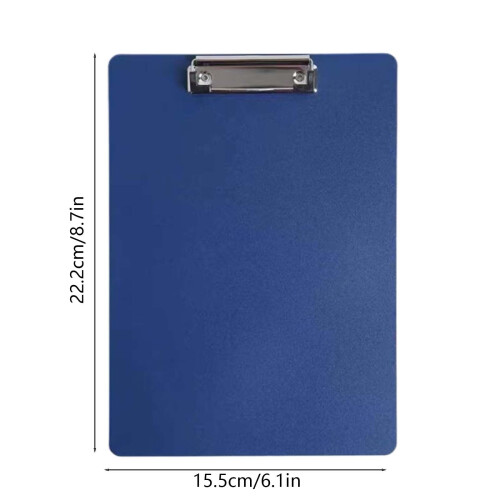 Plastic Clipboard with Low-Profile Metal Clip A5 Dark Blue 1
