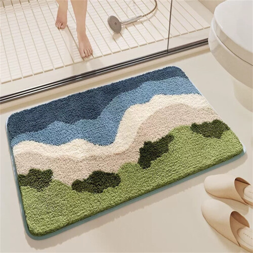 Microvezel badkamermat, sneldrogend, antislip, groen 1