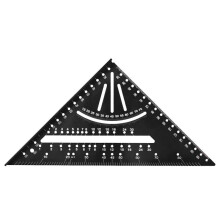 Woodworking Triangle Ruler Aluminum Alloy Woodworking Special Right Angle Ruler 7inch Metric 90 Degree Angle Ruler Black
