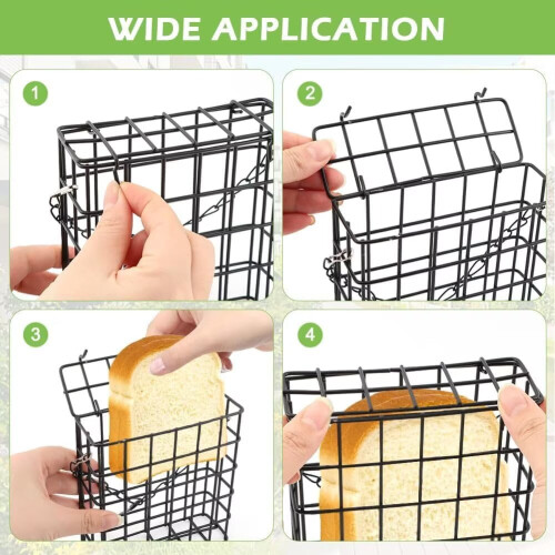 Outdoor Suet Cage Bird Feeder Single Cake Capacity 2PCS 2