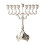 Χρυσή θήκη κεριού Menorah με 9 κλαδιά, μεταλλική, 1 τεμάχιο 2