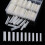 C Curve Nail Tips Clear Square Half Cover 240 Pcs 2