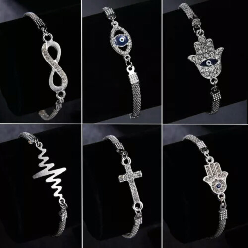 Bracciale turco con occhio di Allah e zirconi per donna 1