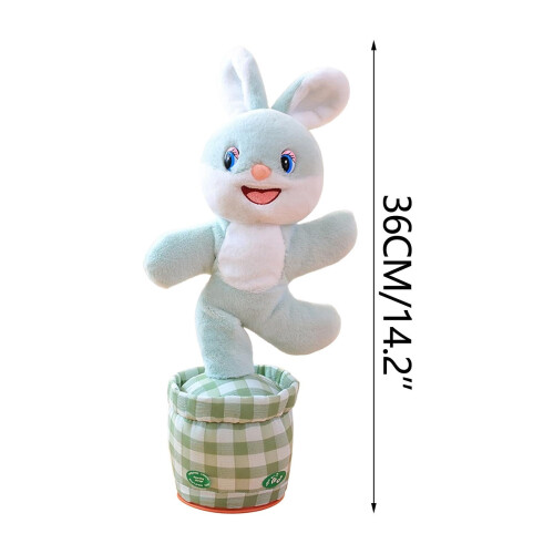 Blue Dancing Bunny Stuffed Animal Interactive Plush Toy 2