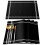 Chemin de table noir uni pour la décoration de mariage à la maison 3