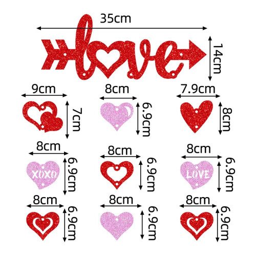 Valentine's Day Door Hanging Decoration Set 2