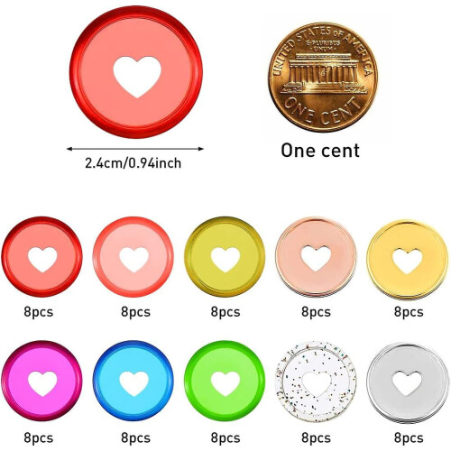 Plastic Book Binding Discs 10 Colors 80 Pcs 1