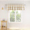 Buffalo Check Valances Beige White 54x18 Inch 2-Pack 5
