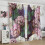 Spring Floral Curtains Pink Hydrangea White Begonia Rod 4