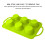 Moule à muffins géant en silicone, vert, 6 compartiments, 32,5 x 18,3 cm 5