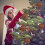 Brown Wool Foam Christmas Ornaments Set 6pcs 6cm 4