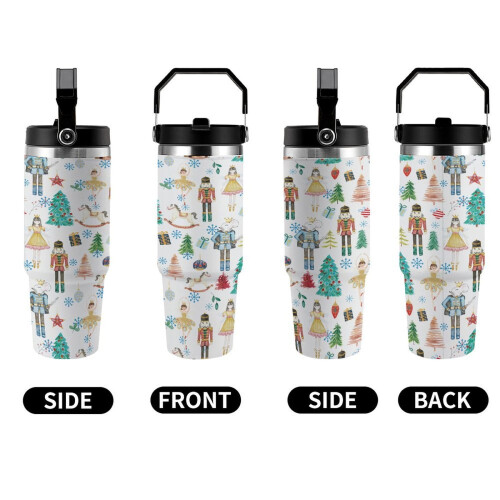 Ποτήρι Nutcracker Prince 30oz από ανοξείδωτο ατσάλι για ταξίδια 2