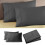 Dark Gray Envelope Pillow Cases Microfiber 2 Pack Queen 2