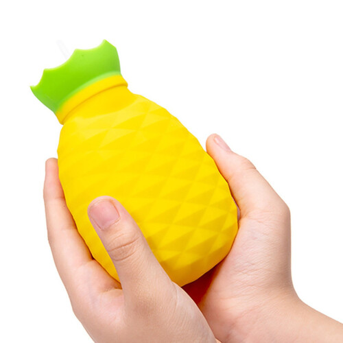 Mini Hot Water Bottle Pineapple Silicone Cover 1 Pack 2