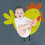 Κουβέρτα με τυπωμένο σχέδιο Crazy Chicken Lady 4050 ίντσες 6
