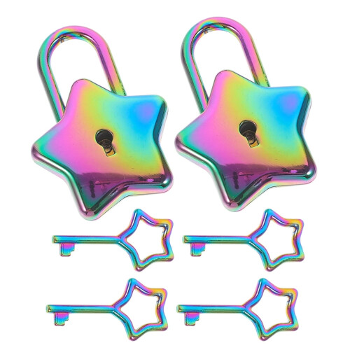 Star-Shaped Mini Padlocks Set for Diary or Jewelry Storage