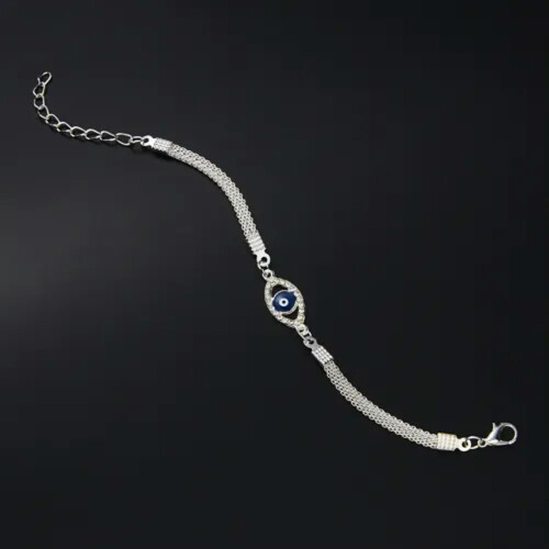 Bracciale turco con occhio di Allah e zirconi per donna, a forma di farfalla 2