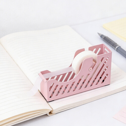 Robuster Tisch-Klebebandabroller mit floralem Design 1