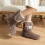 Κάλτσες Cozy Winter από Fleece με αντιολισθητικές τσέπες και χαριτωμένα μάτια 4
