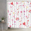 Dusjforheng Valentinsdagsdesign 72x72 tommer vanntett 2
