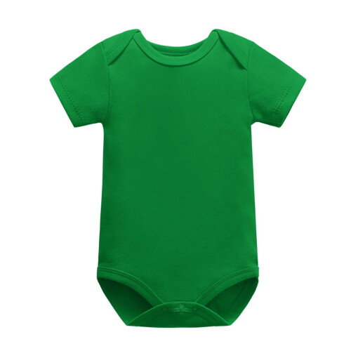 Baby Bodysuits Cotton Short Sleeve Romper Solid Color 0-24