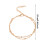Copper Satellite Foot Chain with Wave Pattern and Double 3