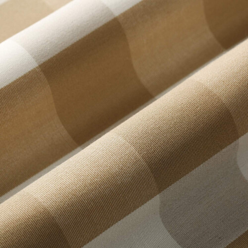 Buffalo Check Cotton Window Valance Beige White 1 Pack 2