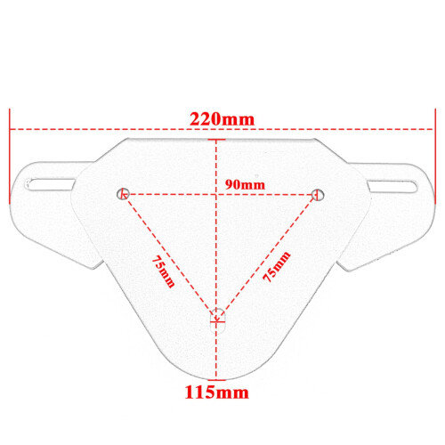 Motorcycle Aluminum Bracket Plate Fixed Easy Install 1