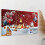 Quadro de Natal com Bonecos de Neve em Tela e Moldura de Madeira 128 polegadas 7