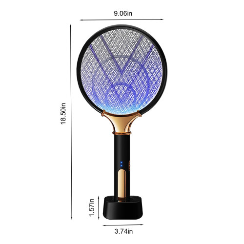 Electric Fly Swatter Bug Zapper Rechargeable with Purple 2