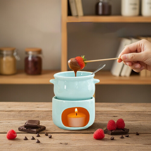 Ceramic Fondue Mug with Candle Holder 1 pc 1