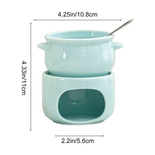 Ceramic Fondue Mug with Candle Holder 1 pc 2