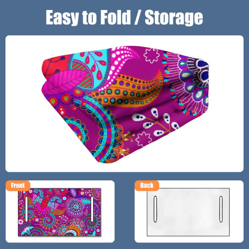 Capa para assento de carrinho de golfe em microfibra com estampa paisley, 130 x 79 cm (51 x 31 polegadas) 2