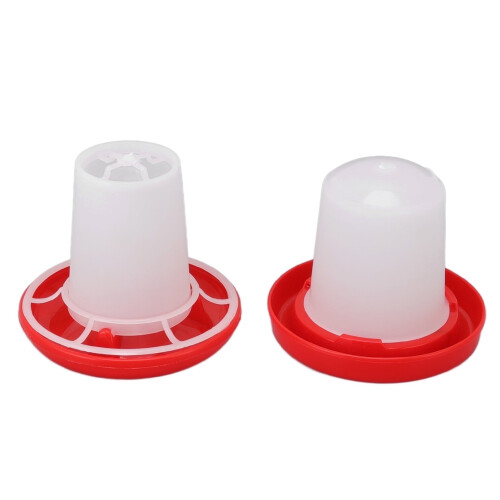 Chick Feeder and Waterer Kit Plastic Resilient Sleeve Design
