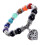 Pulseira Vintage7Chakra com Contas de Pedra e Pingente de Coração 3