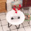 Mini side table white wood 1 piece 2