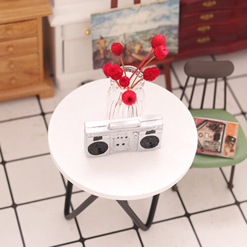 Mini side table white wood 1 piece 1