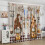 Gnome Coffee Kitchen Curtains Rustic Farmhouse Beige Red 4