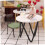 Mini side table white wood 1 piece 7