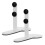 Support pour panneau perforé en fer blanc, conception robuste, 2 pièces 6